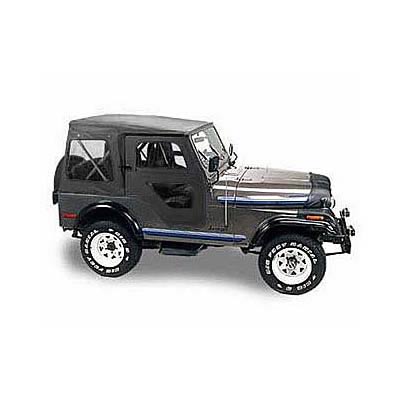 Bestop Replace-A-Tops 5111701 Soft Top, Replace-A-Top, Polymer Cloth, Black, Jeep, CJ5, Each