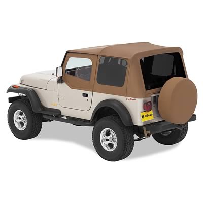 Bestop Replace-A-Tops for 1988-1995 WRANGLER - 5112337 Soft Top, Replace-A-Top, Polymer Cloth, Spice, Tinted Windows, Jeep, Each