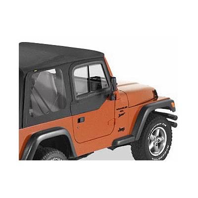 Bestop Upper Door Sliders for 1997-2006 WRANGLER - 5178735 Sliders, Black, Jeep, Pair