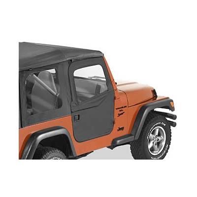 Bestop 2-Piece Soft Doors for 1997-2006 WRANGLER - 5178935 Doors, 2-piece, Fabric, Black Diamond, Supertop and Sunrider, Driver and Passenger Side, Jeep, Pair