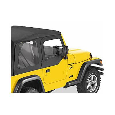 Bestop Soft Upper Doors for 1997-2006 WRANGLER - 5179035 Doors, Upper, Fabric, Black Diamond, Driver and Passenger Side, Jeep, Pair
