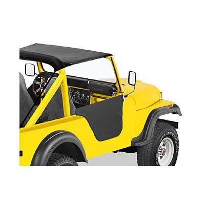 Bestop Soft Lower Doors 5302701 Doors, Lower, Fabric, Black, Jeep, CJ5, Pair