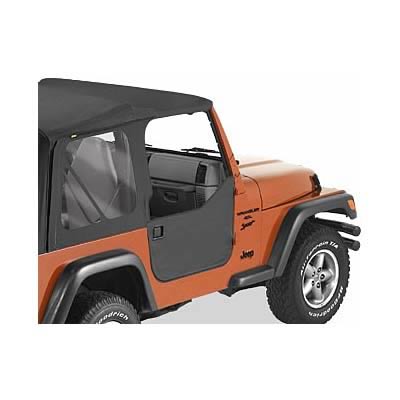 Bestop Soft Lower Doors 5303935 Doors, Lower, Fabric, Black Diamond, Driver and Passenger Side, Jeep, Pair