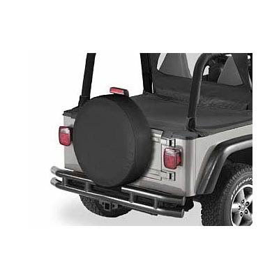 Bestop Tire Covers 6103315 Cover, Black Denim, Fabric, Wraparound, for Tires up to 13 in. Wide and 33 in. Diameter, Each
