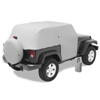 Bestop Trail Cover Jeep Covers for 2007-2017 WRANGLER, 2018 WRANGLER JK - 8104009 Car and Truck Cover, Haartz Fabric, Charcoal, Custom-Fit, Jeep, Each