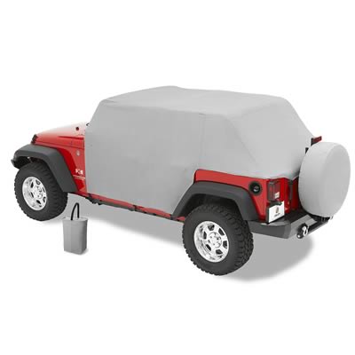 Bestop Trail Cover Jeep Covers for 2007-2018 WRANGLER, 2018 WRANGLER JK - 8104109 Car and Truck Cover, Haartz Fabric, Charcoal, Custom-Fit, Jeep, Each