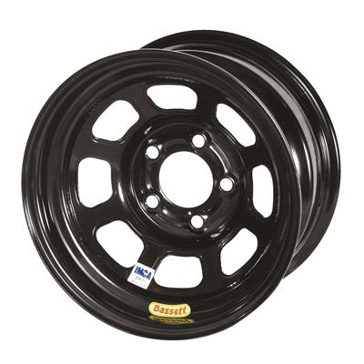 Bassett Racing Wheel - IMCA, Dirt, Wide-Five, Modified, 5x100mm, 13x7,  13x8, 14x7, 14x8, 15x7, 15x8, 15x10 steel racing wheels