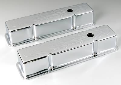 Cal Custom Chrome Valve Covers 198215 Chevy SBC 283 305 350 400  