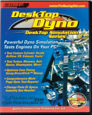 Comp Cams 186011 Pro Racing SIM Desk Top Dyno 5 Software