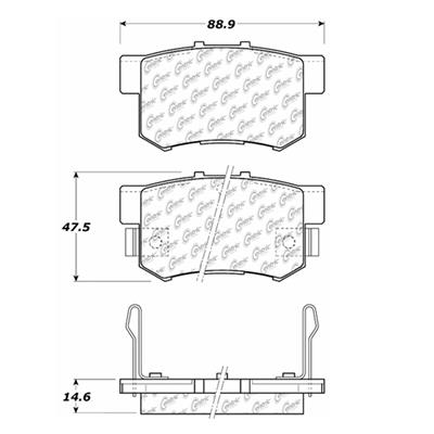 Centric 105.0436 Posi-Quiet Ceramic Brake Pad with Shims