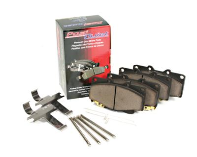 + Hardware Kit FRONT SET Posi Quiet Semi Metallic Brake Disc Pads 104.11490