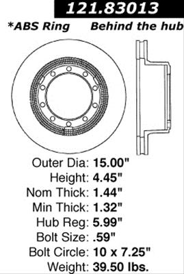 Centric C-Tek Standard Brake Rotors