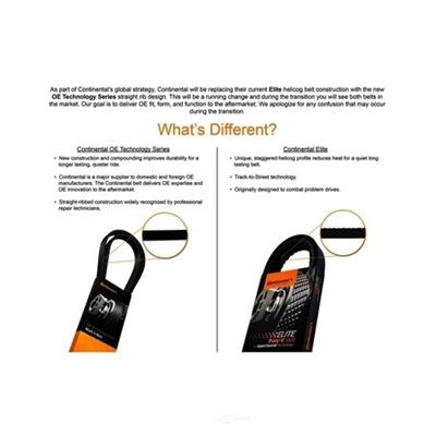 Continental OE Technology Series Multi-V Belts