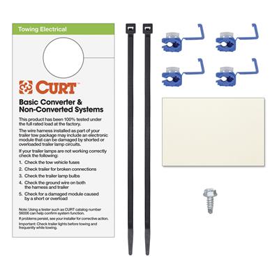 CURT Custom Wiring Connector Harnesses 55411 Vehicle Towing Harness Adapter, T-Connector, 2-Wire System, Chevy/GMC/Oldsmobile, Each