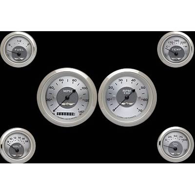 Classic Instruments All-American Series Gauge Sets AW01SRC Gauges, Analog, Fuel Level, Oil Pressure, Speedometer, Tachometer, Voltmeter, Water Temp, Kit