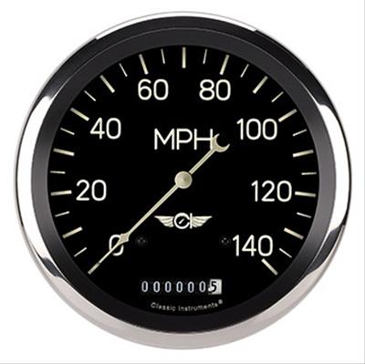 Classic Instruments Series Speedometers CL56SRC Speedometer, CLASSIC SERIES 5" SPEEDO, 140mph