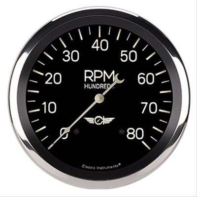 Classic Instruments Series Tachometers CL71SRC Tachometer, CLASSIC SERIES 5" TACH, 8000RPM