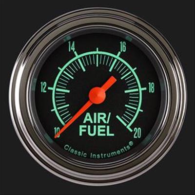 Classic Instruments G-Stock Performance Series Gauges GS194SLF Gauge, Analog, Series, Air/Fuel Gauge, 10-20:1, Green Numbers, Orange Pointer, Each