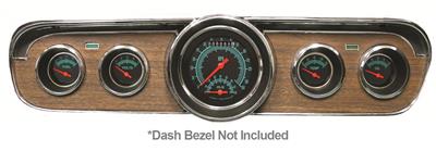 Classic Instruments 1965-66 Mustang Package Gauge Sets MU65GS35 Gauges, G-Stock Style, Speedometer, Tach, Water Temperature, Fuel Level, Black Face, Analog, Ford, Kit