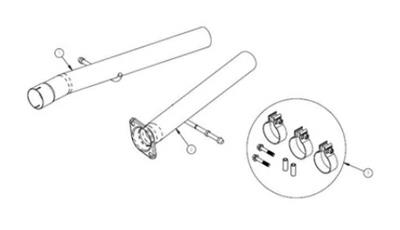 Corsa 2018-2021 Jeep TrackHawk Sport to Xtreme Non-Resonated 2.5in Head Pipe Conversion Kit