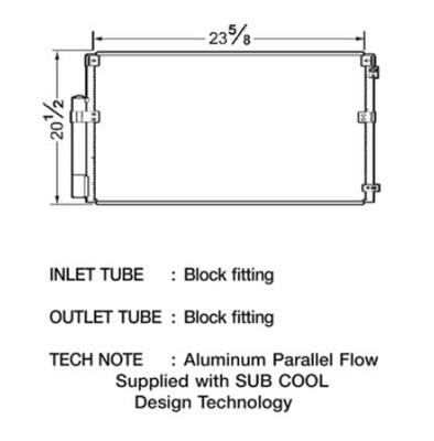 CSF Air Conditioning Condensers 10431 Condenser, Aluminum, Black, Lexus, Each