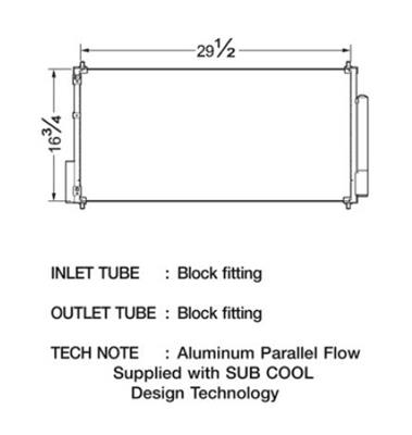 CSF Air Conditioning Condensers 10435 Condenser, Aluminum, Black, for use on Honda®, Each