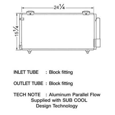 CSF Air Conditioning Condensers 10447 Condenser, Aluminum, Natural, Toyota, Each