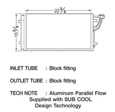 CSF Air Conditioning Condensers for 2007-2010 ELANTRA - 10466 Condenser, Aluminum, Natural, use on Hyundai, Each