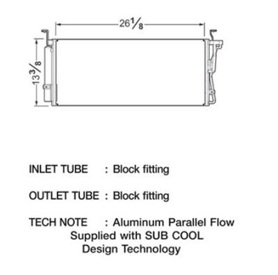 CSF Air Conditioning Condensers 10468 Condenser, Aluminum, Natural, for use on Hyundai, Each