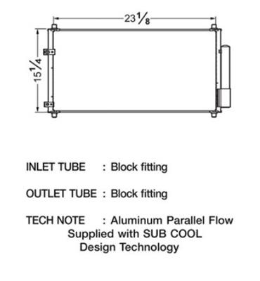 CSF Air Conditioning Condensers 10477 Condenser, Aluminum, Natural, Scion, Each