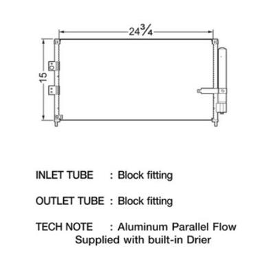 CSF Air Conditioning Condensers 10484 Condenser, Aluminum, Black, for use on Honda®, Each