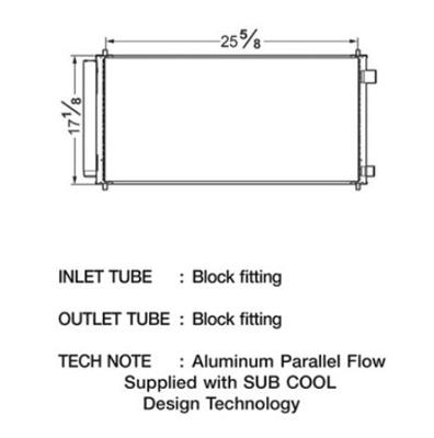 CSF Air Conditioning Condensers for 2003-2008 6 - 10504 Condenser, Aluminum, Natural, Mazda, Each