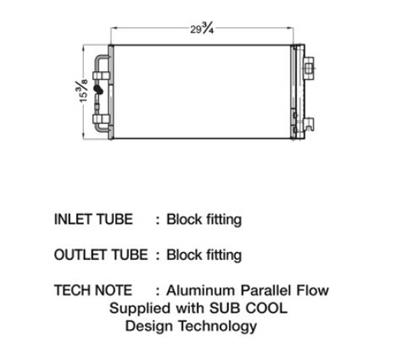 CSF Air Conditioning Condensers 10521 Condenser, Aluminum, Black, Buick, Each