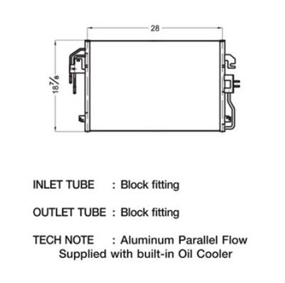CSF Air Conditioning Condensers 10526 Condenser, Aluminum, Black, Ford, Each