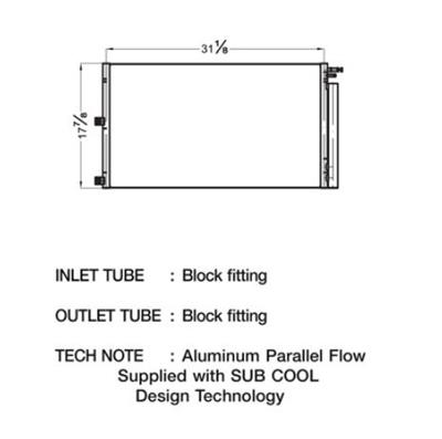 CSF Air Conditioning Condensers 10529 Condenser, Aluminum, Black, Ford, Each
