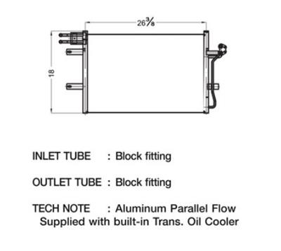 CSF Air Conditioning Condensers 10530 Condenser, Aluminum, Black, Ford, Each