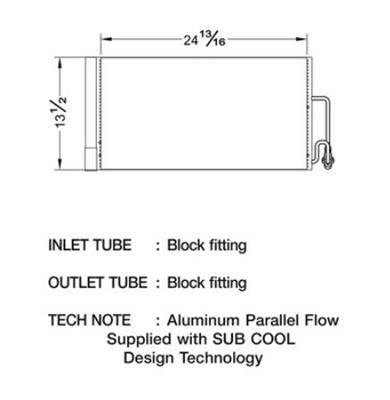 CSF Air Conditioning Condensers 10540 Condenser, Aluminum, Natural, Mini, Each