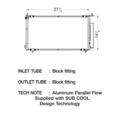 CSF Air Conditioning Condensers 10549 Condenser, Aluminum, Black, for use on Honda®, Each