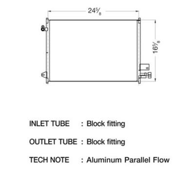 CSF Air Conditioning Condensers 10568 Condenser, Aluminum, Natural, Ford, Each