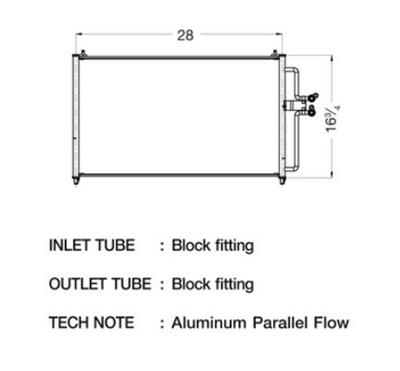 CSF Air Conditioning Condensers for 2005-2007 ESCAPE, MARINER, 2005-2006 TRIBUTE - 10576 Condenser, Aluminum, Black, Ford, Each