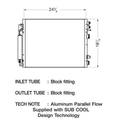 CSF Air Conditioning Condensers 10585 Condenser, Aluminum, Black, Chrysler, Each