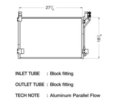 CSF Air Conditioning Condensers 10587 Condenser, Aluminum, Natural, Ford, Each