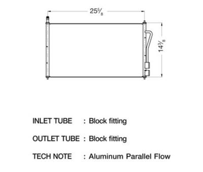 CSF Air Conditioning Condensers 10593 Condenser, Aluminum, Black, Ford, Each