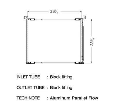 CSF Air Conditioning Condensers 10612 Condenser, Aluminum, Natural, Ford, Each