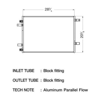 CSF Air Conditioning Condensers 10654 Condenser, Aluminum, Natural, Ford, Each