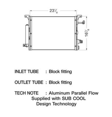 CSF Air Conditioning Condensers 10660 Condenser, Aluminum, Natural, Ford, Each