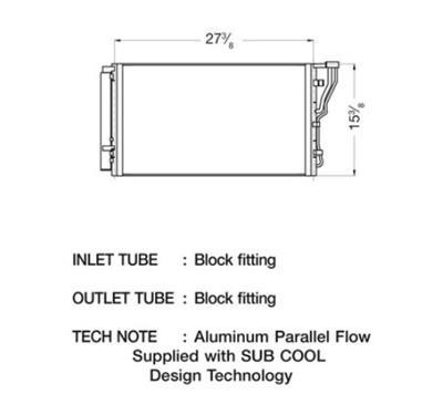 CSF Air Conditioning Condensers 10670 Condenser, Aluminum, Natural, for use on Hyundai, Each