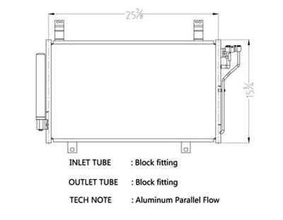 CSF Air Conditioning Condensers 10730 Condenser, Aluminum, Black, Mazda, Each