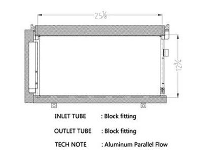 CSF Air Conditioning Condensers 10738 Condenser, Aluminum, Black, Subaru, Each