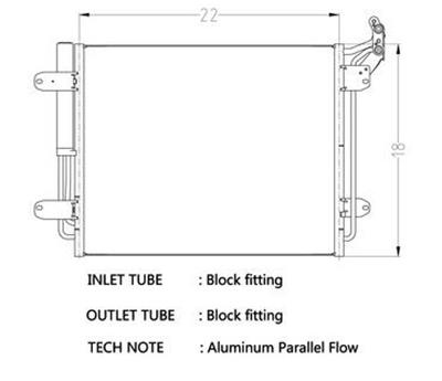 CSF Air Conditioning Condensers for 2009-2014 TIGUAN - 10746 Condenser, Aluminum, Black, Volkswagen, Each